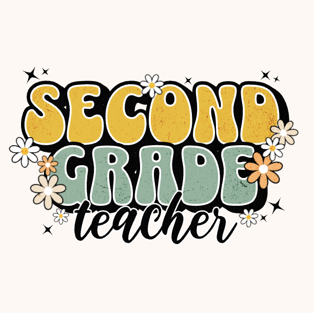 Second Grade Teacher retro design